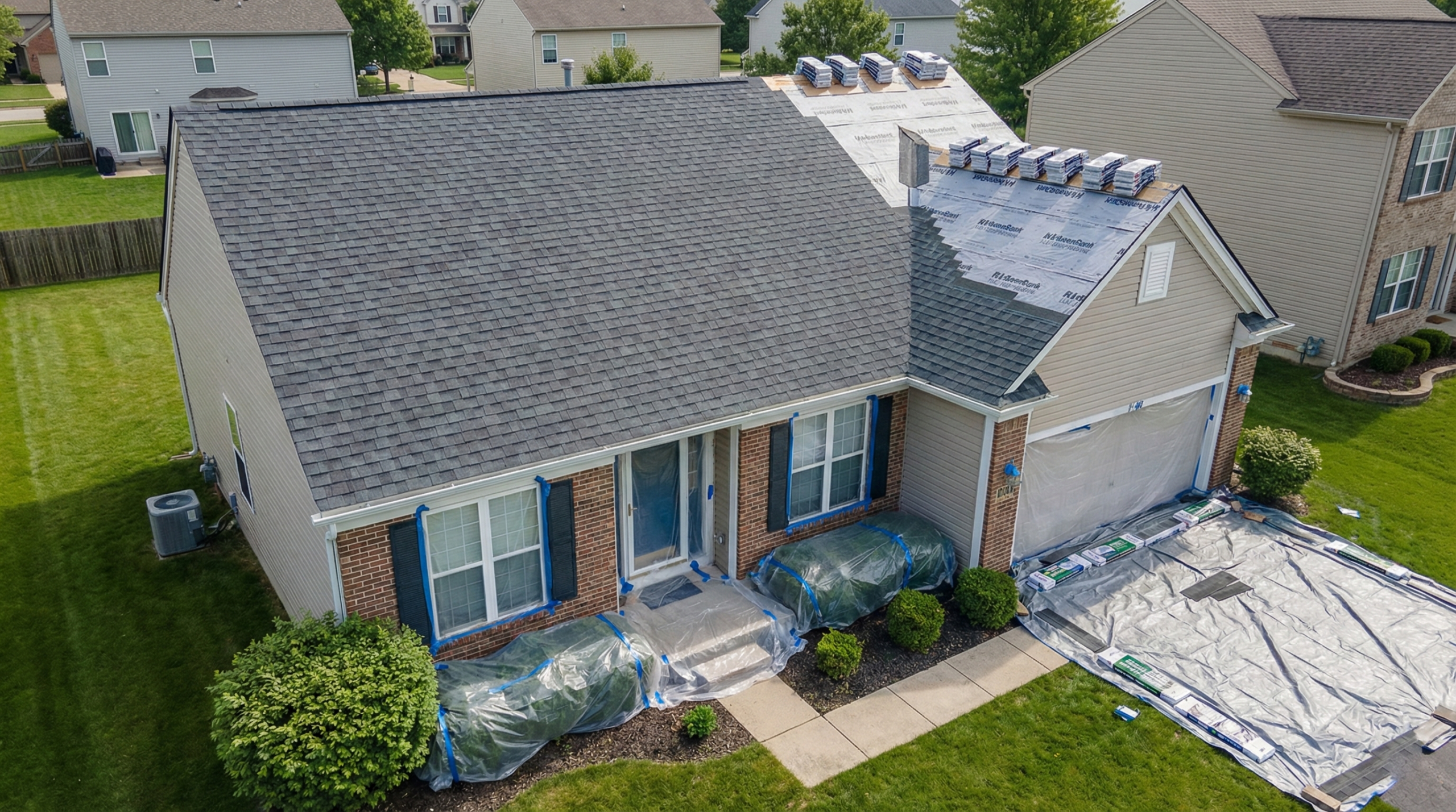 Roof shingle repair Middlesex County NJ residential roofing project