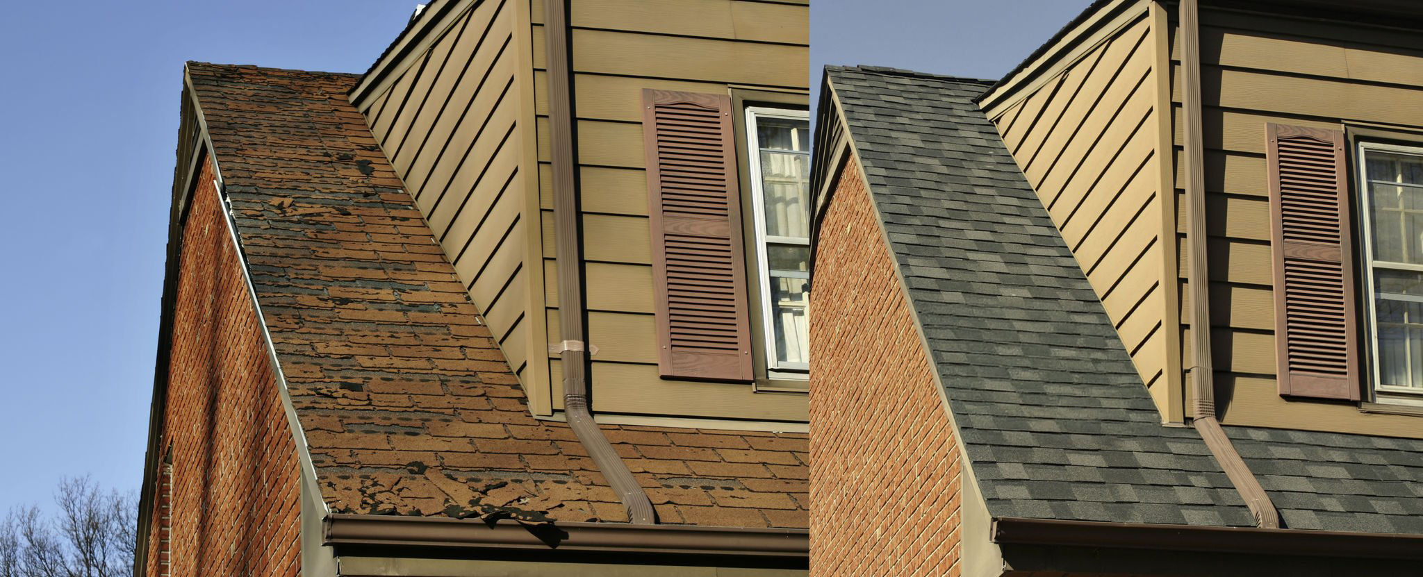 Roof replacement project view