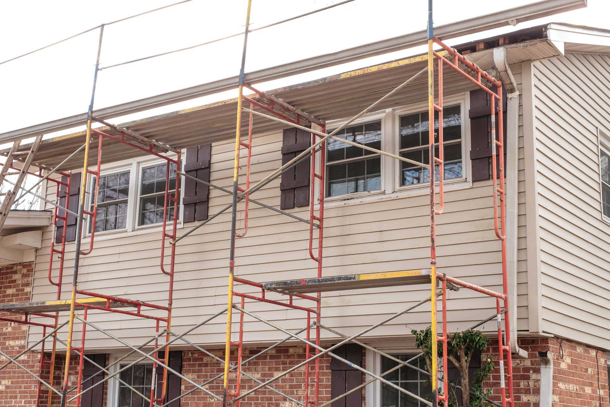 Exterior siding installation and home renovation detail